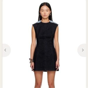 Acne Studios paneled mini dress - denim/cord